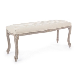 [SAM-B0743496] Panca classica Mathilde in tessuto naturale - Samnite