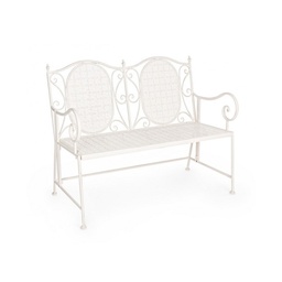 [SAM-B0721292] Panca pieghevole due posti in acciaio Bianca EMILY 115x60x h92 cm - Samnite