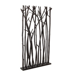 [SAM-B0680479] Paravento Aili in legno naturale nero 100x18,5x180h cm - Samnite