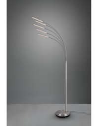 [SAM-TRIOR41031507] Piantana Reed 5 Archi Led Nichel Opaco H195 cm Trio Lighting - Samnite