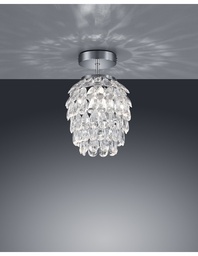[SAM-TRIOR60451006] Piccola Plafoniera Decorativa Petty Grappolo Gemme Cromo Ø20 cm Trio Lighting - Samnite