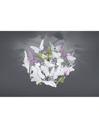[SAM-TRIOR60213017] Plafoniera Butterfly 3xG9 Cromo Farfalle Multicolor Ø45 cm Trio Lighting - Samnite