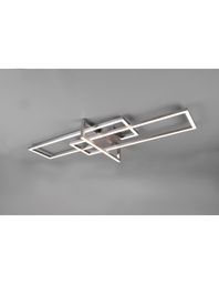 [SAM-TRIO620310307] Plafoniera Salinas 3 Rettangoli Led 34w Nichel L100 cm Dimmerabile Trio Lighting - Samnite