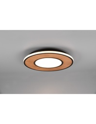 [SAM-TRIO626610232] Plafoniera Vintage Legno Led Dimmer Deacon Ø50 cm Trio Lighting - Samnite