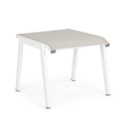 [SAM-B0662309] Poggiapiedi arredo giardino alluminio bianco Cruise cm 53 x 51 x 44 - Samnite