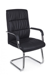 [SAM-B5710247] Poltrona ufficio con braccioli ecopelle nero Sydney - Samnite
