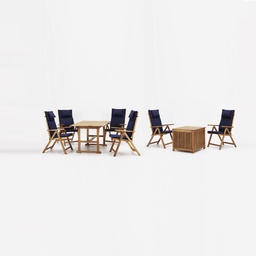 [SAM-WEOD006] Set da esterno in legno d'acacia con cuscini - Samnite