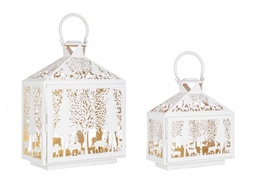 [SAM-B0971577] Set2 Lanterna Alizee Bianco-Oro - Samnite