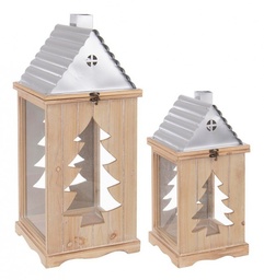 [SAM-B0935762] Set2 Lanterna Noel Argento - Samnite