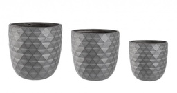 [SAM-B0790639] Set3 P.Vaso Pyramid Bomb Antracite - Samnite