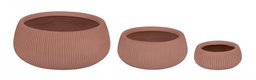 [SAM-B0790661] Set3 P.Vaso Ribbed Bomb Terracotta Basso - Samnite