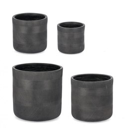 [SAM-B0790676] Set4 P.Vaso Rigo Cil Antracite - Samnite