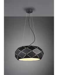 [SAM-TRIO303500332] Sospensione 3xE27 Zandor Nero Ø50 cm Trio Lighting - Samnite