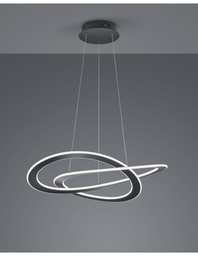 [SAM-TRIO321710142] Sospensione Moderna 2 Cerchi Led Oakland Antracite Trio Lighting - Samnite