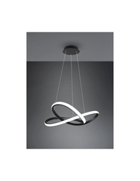 [SAM-TRIOR32051432] Sospensione Moderna Course Nera Led Dimmer 27W Ø60 cm Trio Lighting - Samnite