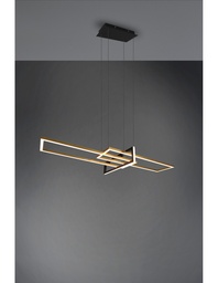 [SAM-TRIO320310308] Sospensione Salinas 3 Rettangoli Led 34w Oro-Nero L110 cm Dimmerabile Trio Lighting - Samnite