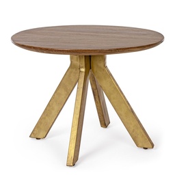 [SAM-B0746831] Tavolino in legno stile vintage cm Ø60 - 45 - Samnite