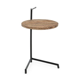 [SAM-B0746186] Tavolino legno e acciaio Walton  cm 38 x 44x 63 h - Samnite