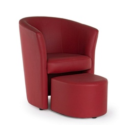 [SAM-B0743341] poltrona c-pouf rita rosso - Samnite